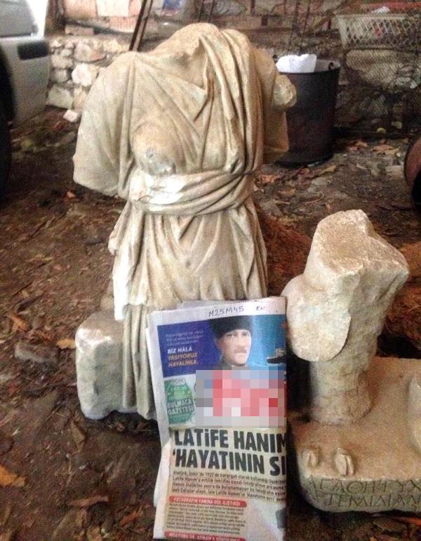 Roma dönemine ait heykel ele geçirildi
