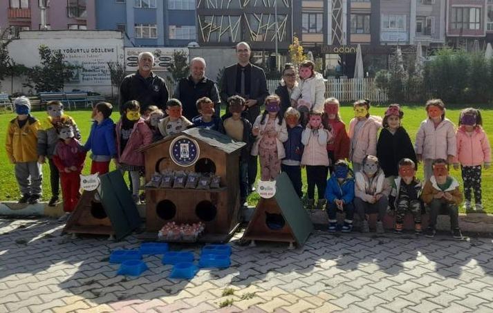 Belediyeden, okullara kedi evi hediyesi