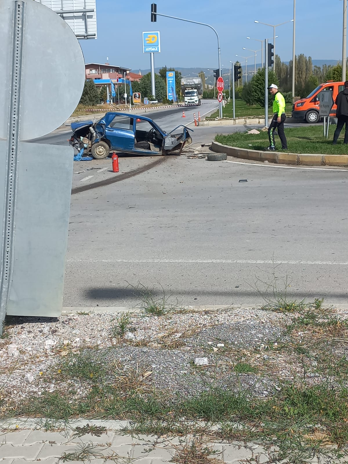 Gediz’de feci kaza! 1 ölü 1 yaralı
