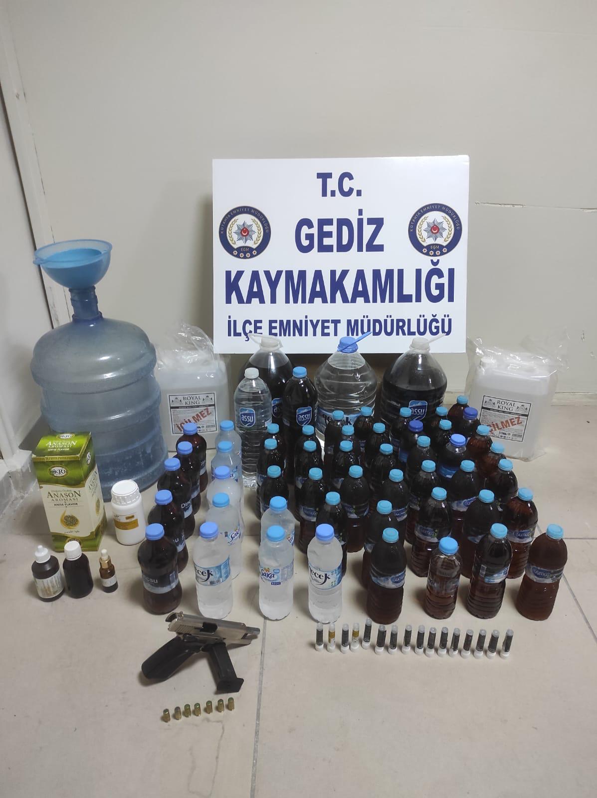 Gediz’de sahte alkole geçit yok!