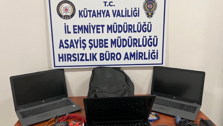Okullardan çaldığı bilgisayarları Kütahya’da satmak isterken yakalandı