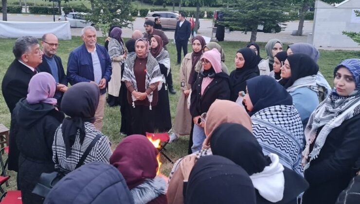 Birlik Vakfı’ndan Gazze Dayanışma Çadırı’na destek ziyareti