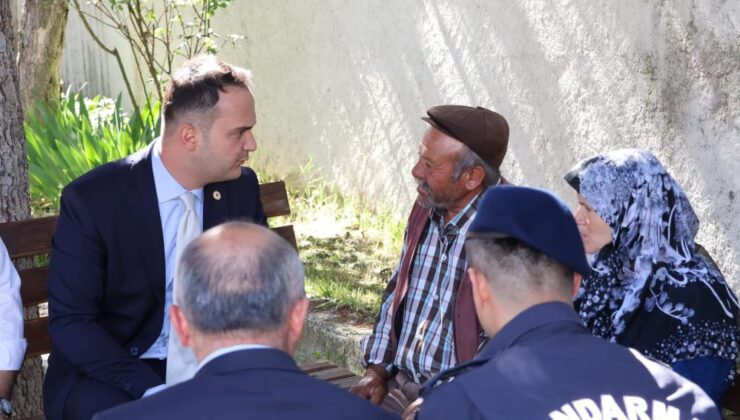 Kaymakam Demirci’den evi yanan aileye geçmiş olsun ziyareti