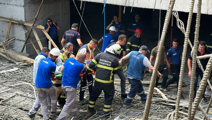 Okul inşaatında kalıp çöktü: 5 işçi yaralandı