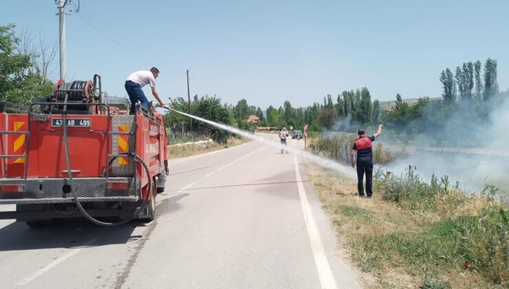 Arazi yangını korkuttu