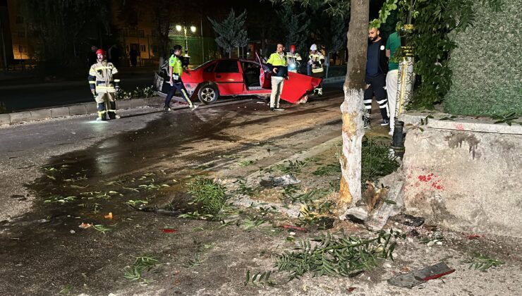 Ağaca çarparak takla atan otomobilin sürücüsü yaralandı