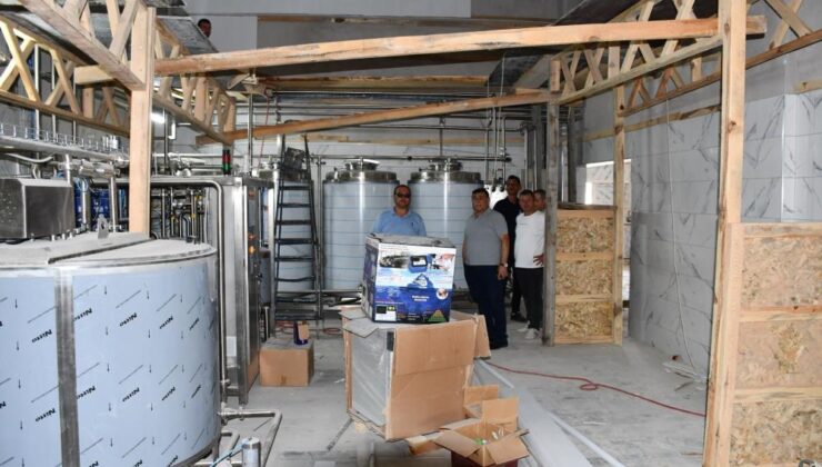 Başkan Koca süt üretim tesisi çalışmalarını inceledi