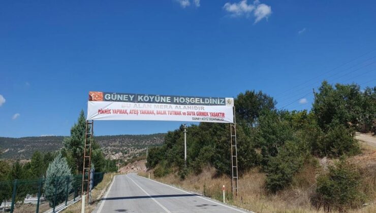 Güney köyü piknikçilere kapatıldı