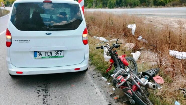 Otomobil ile motosiklet çarpıştı: 1 ağır yaralı