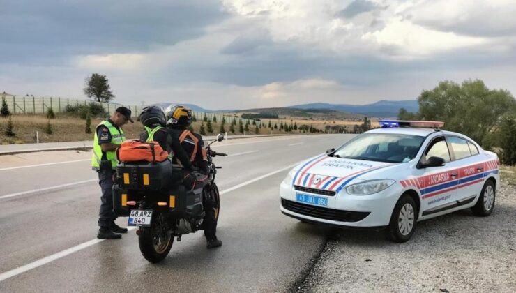 Jandarma’dan motosiklet ve motorlu bisiklet denetimi