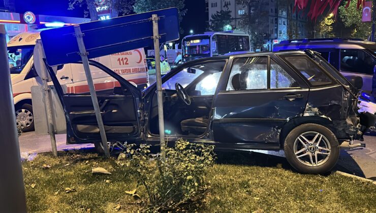 Emniyet kemeri takmayan sürücü yola fırladı