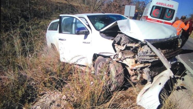 Kamyonet şarampole savruldu: 1 yaralı