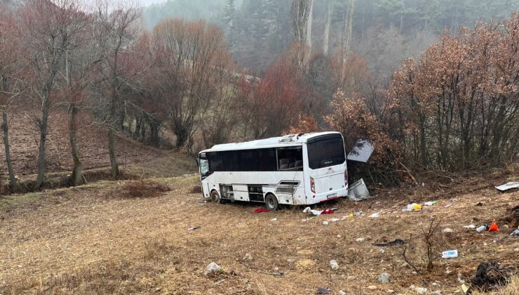 İşçi servisi şarampole uçtu:1 ölü, 7 yaralı