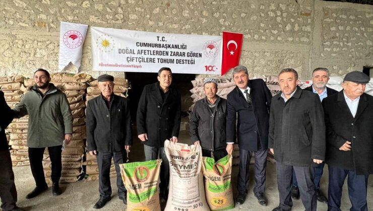 Yangından zarar gören çiftçilere hibe tohum desteği