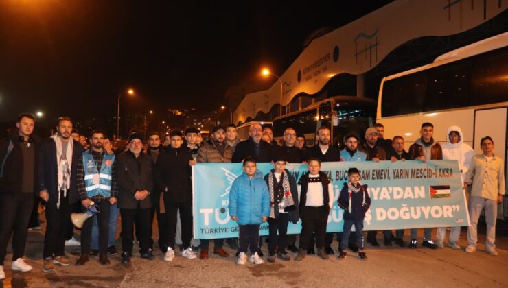 Filistin’e destek için İstanbul’a gittiler