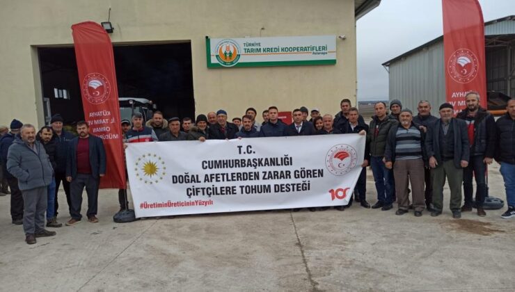 Afetlerden zarar gören çiftçiye tohumu desteği