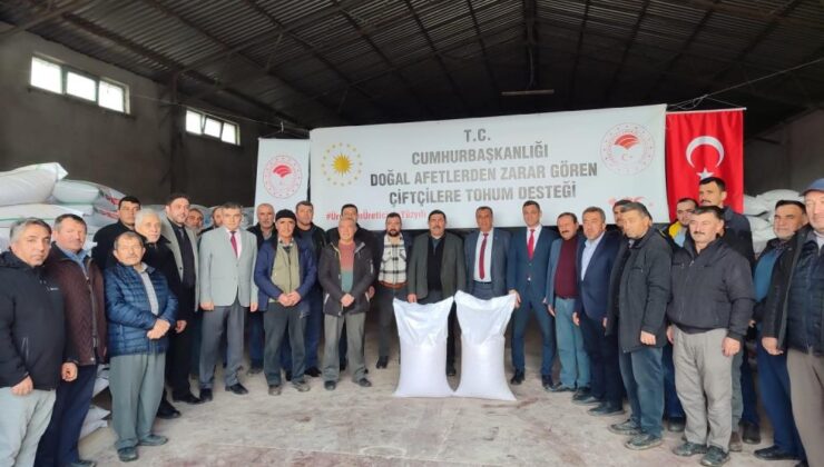 Kuraklıktan zarar gören çiftçilere tohum desteği