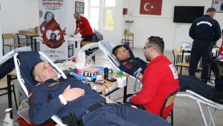 Jandarma personelinden kan bağışı