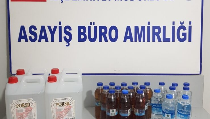 Sahte içki üretip satan şüpheli yakalandı