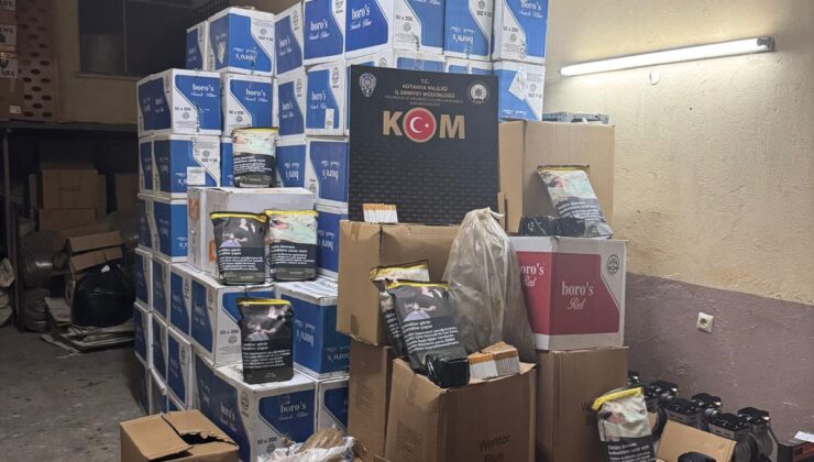 2 milyon lira değerinde tütün ve makaron ele geçirildi