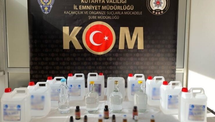 Tavşanlı’da sahte alkol operasyonu