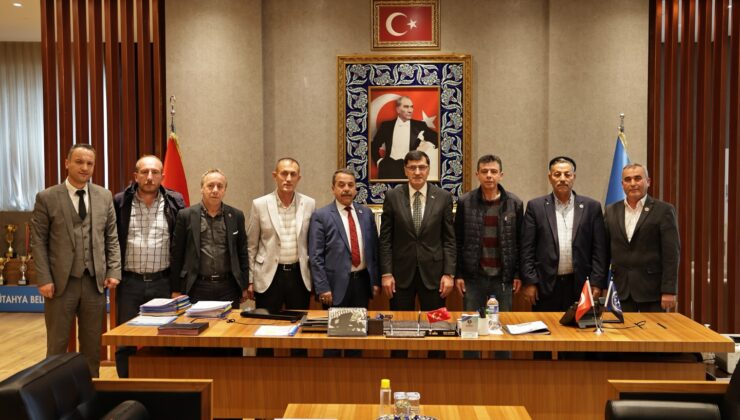 Muhtarlardan Eyüp Kahveci’ye ziyaret
