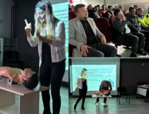 Kamu personeline ilk yardım eğitimi verildi