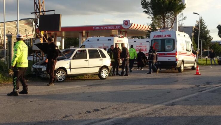 Bahçe duvarına çarpan araçtaki 6 kişi yaralandı