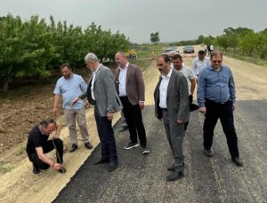 5,5 kilometrelik yeni asfalt köy yolu yapımına başlandı