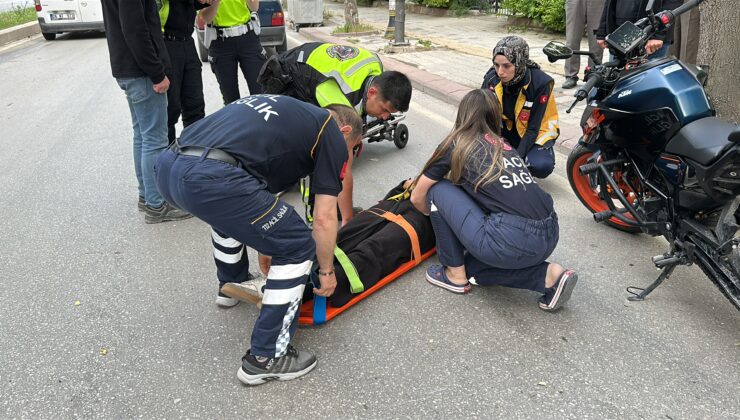Otomobil ile motosiklet çarpıştı: 1 yaralı