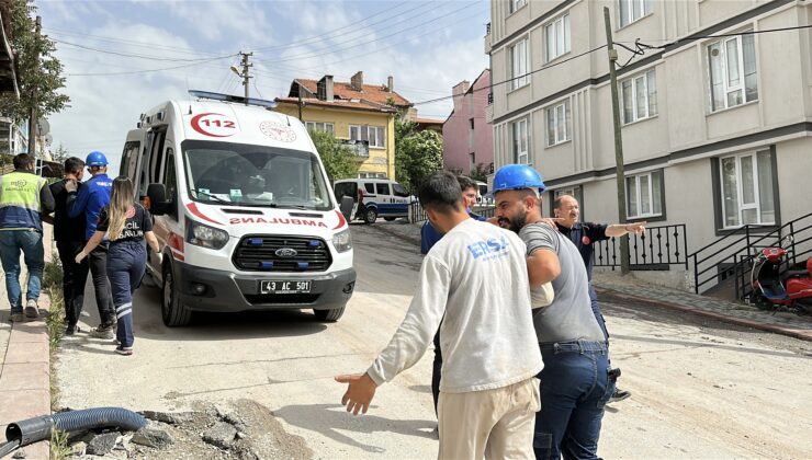 Kazı sırasında doğalgaz borusu delindi: 2 işçi hastanelik oldu