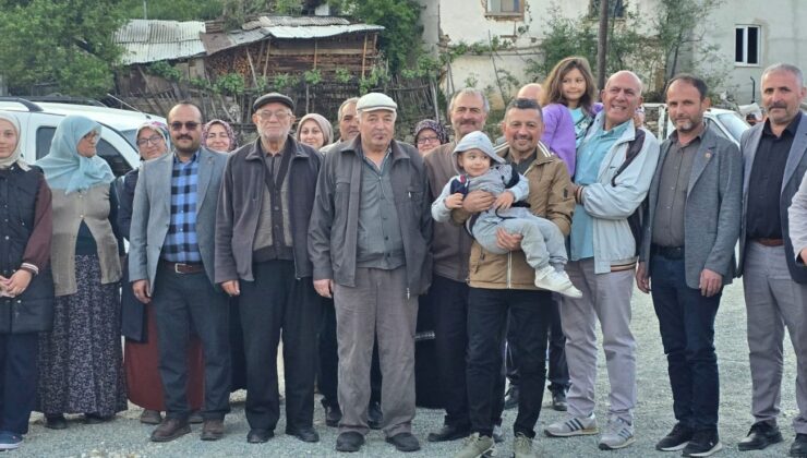 35 yıldır vekil gitmeyen köye Erbaş’tan ziyaret