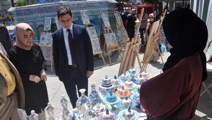 Kadınlara meslek edindirmeyi amaçlayan projede yıl sonu sergisi