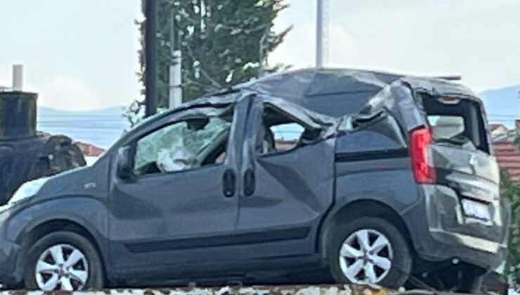 Kontrolden çıkan araç takla attı: 1 yaralı