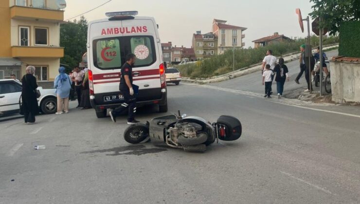 Otomobil ile motosiklet çarpıştı: 1 yaralı