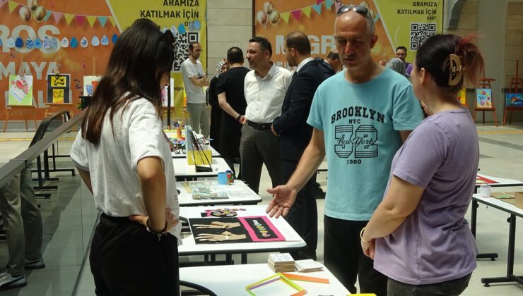 Özel gereksinimli öğrencilerin hazırladığı çalışmalar sergilendi