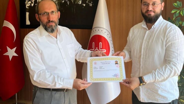 Kaymakamı Bahar’dan müftülük personeline başarı belgesi