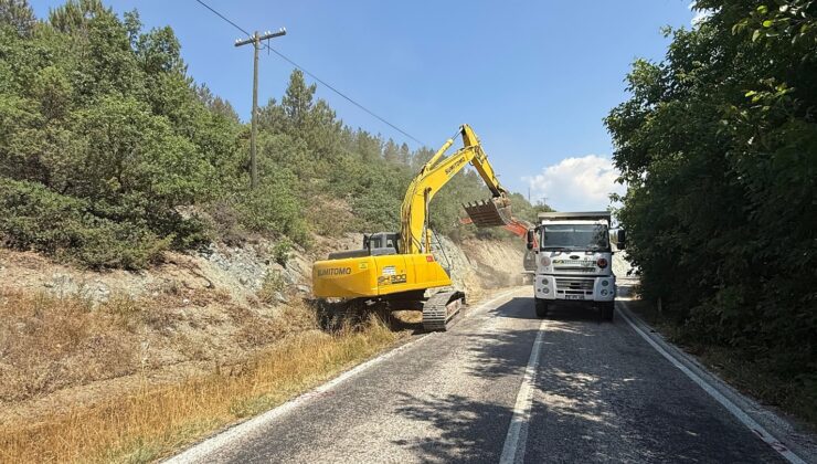 Tavşanlı Çavdarhisar yolunda genişletme çalışmaları başladı