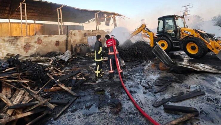 Palet fabrikası alev alev yandı