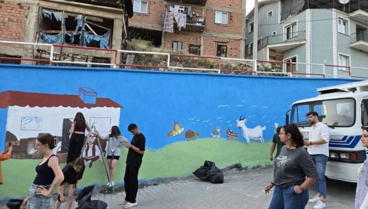 Genç yetenekler duvarları sanat eserine dönüştürdü