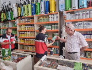 Bitki koruma ürünü bayilerinde denetim yapıldı