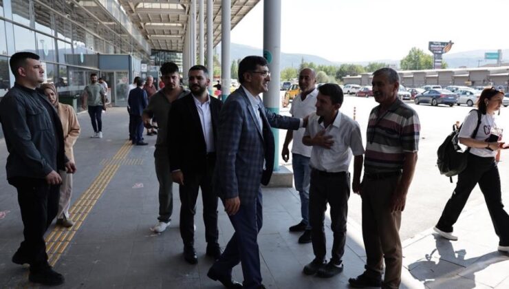 Başkan Kahveci’den otogarda inceleme