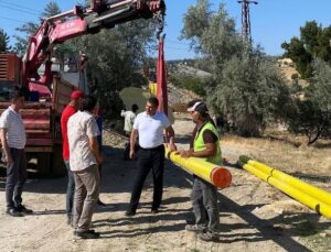 Gediz’de bir mahalle daha doğalgaza kavuşuyor