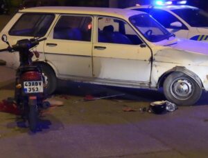 Otomobil ile motosiklet çarpıştı: 2 yaralı