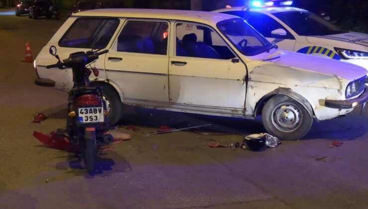 Otomobil ile motosiklet çarpıştı: 2 yaralı