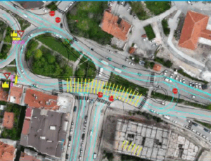 Dörtyol kavşağında düzenleme çalışmaları başlatıldı