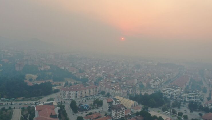 Kütahya’da dumanlar gökyüzünü kapladı!