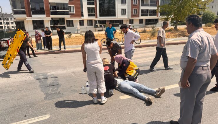 Otomobilin çarptığı yaya yaralandı