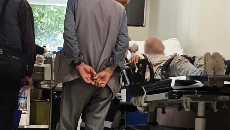 Evinin bahçesinde odun keserken motorlu testereyle kolunu kesti