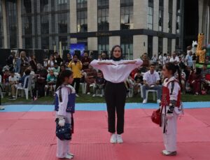 Açık Hava Minikler Taekwondo Turnuvasına yoğun ilgi
